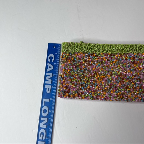 Beaded Clutch Pouch Multi-Color Heavy Beading - Picture 3 of 6